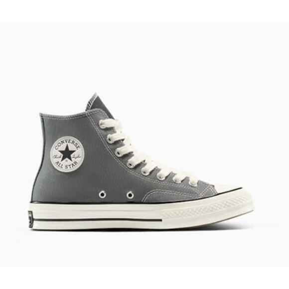 Converse CHUCK TAYLOR ALL STAR High Top Shoe Sneaker Gray Men 5.5 Women 7.5 EUC - Picture 9 of 11